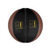 Personalisierte schwarze moderne benutzerdefiniert mini basketball (Vertikal)