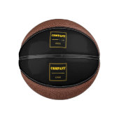 Personalisierte schwarze moderne benutzerdefiniert mini basketball (Vorderseite)