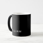 Personalisierte schwarze & Monogramm mit individue Verwandlungstasse (Vorderseite Links)