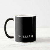 Personalisierte schwarze & Monogramm mit individue Verwandlungstasse (Links)