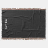 Personalisierte schwarze Nadelstreifen Decke (Vorderseite)