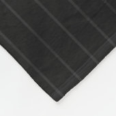 Personalisierte schwarze Nadelstreifen Fleecedecke (Ecke)