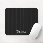 Personalisierte schwarze Nadelstreifen Mousepad (Mit Mouse)