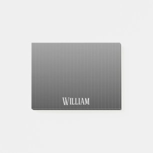 Personalisierte schwarze Nadelstreifen Post-it Klebezettel