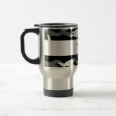 Personalisierte schwarze Namenstarnung Reisebecher (Links)