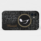 personalisierte schwarze Noten Case-Mate iPhone Hülle (Rückseite (Horizontal))