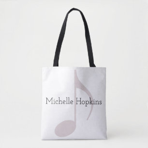 personalisierte schwarze Notenschrift Tasche