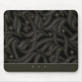 Personalisierte schwarze Obsidian-Arabisch-Kalligr Mousepad