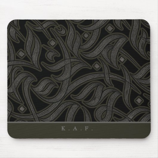 Personalisierte schwarze Obsidian-Arabisch-Kalligr Mousepad (Vorne)