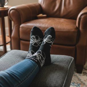 Personalisierte schwarze Oktopus-Socken mit Namen Socken