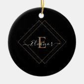 Personalisierte Schwarze Ornamente mit Namen (Vorne)