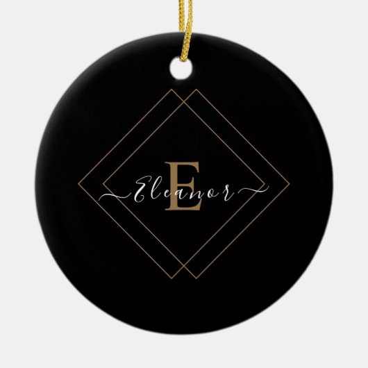 Personalisierte Schwarze Ornamente mit Namen (Vorne)