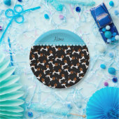 Personalisierte schwarze pappteller (Party)