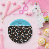 Personalisierte schwarze pappteller (Party)