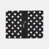 Personalisierte schwarze Pinsel und Zahnmuster Fleecedecke (Vorderseite (Horizontal))