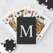 Personalisierte Schwarze Playing Cards für Monogra Spielkarten