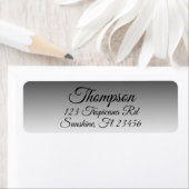 Personalisierte schwarze Rücksendeadressen-Aufkleb (Insitu)