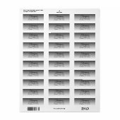 Personalisierte schwarze Rücksendeadressen-Aufkleb (Vorne)