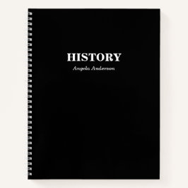 Personalisierte Schwarze Schule Betrifft Spirale Notizblock