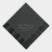 personalisierte schwarze Servietten mit Folie (Rechts)