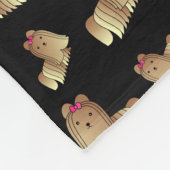 Personalisierte schwarze Shih tzu Namenshunde Fleecedecke (Ecke)