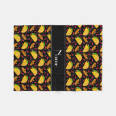 Personalisierte schwarze Tacos Fleecedecke (Vorderseite (Horizontal))