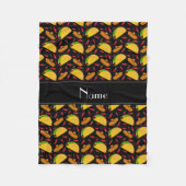Personalisierte schwarze Tacos Fleecedecke (Vorderseite)