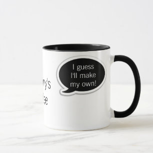 Personalisierte schwarze tasse