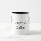 Personalisierte schwarze tasse (Zentrum)
