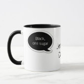 Personalisierte schwarze tasse (Links)