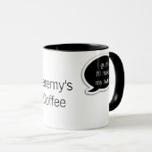 Personalisierte schwarze tasse (VorderseiteRechts)