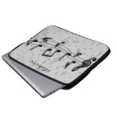 Personalisierte schwarze und graue musikalische laptopschutzhülle (Vorne Knopf)