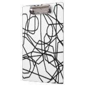 Personalisierte schwarze und weiße Squiggline Klemmbrett (Links)