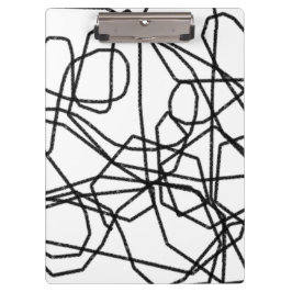 Personalisierte schwarze und weiße Squiggline Klemmbrett