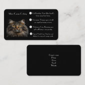 Personalisierte Schwarze Visitenkarte für Katteron (Vorne/Hinten)