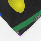 Personalisierte schwarze Weihnachtsnamenslichter Fleecedecke (Ecke)