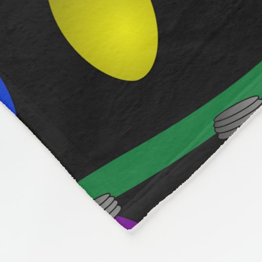 Personalisierte schwarze Weihnachtsnamenslichter Fleecedecke (Ecke)