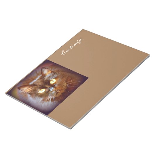 Personalisierte Schwarzkatze Notizblock (angewinkelt)