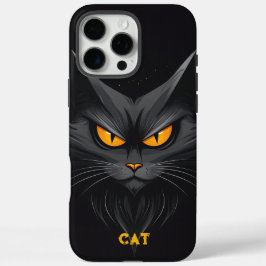 Personalisierte Schwarzkatzenkatze iPhone 16 Pro Max Hülle