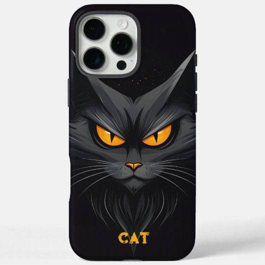 Personalisierte Schwarzkatzenkatze Case-Mate iPhone Hülle (Rückseite)
