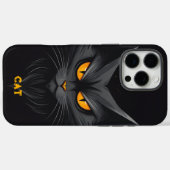 Personalisierte Schwarzkatzenkatze Case-Mate iPhone Hülle (Rückseite (Horizontal))