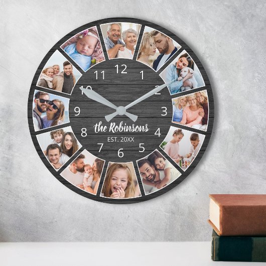 Personalisierte Schwarzwaldfamilie Runde Wanduhr