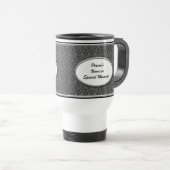 Personalisierte Schwarzweiss-Hochzeits-Party-Tasse Reisebecher (VorderseiteRechts)