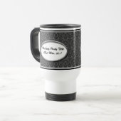 Personalisierte Schwarzweiss-Hochzeits-Party-Tasse Reisebecher (Vorderseite Links)