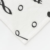 Personalisierte Schwarzweiß-Musik Fleecedecke (Ecke)