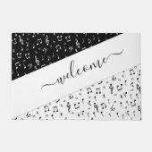 Personalisierte Schwarzweiß-Musik Fußmatte (Vorderseite)