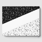 Personalisierte Schwarzweiß-Musik Gästebuch (Rückseite)