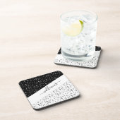 Personalisierte Schwarzweiß-Musik Getränkeuntersetzer (Rechte Seite)