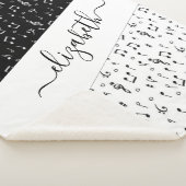 Personalisierte Schwarzweiß-Musik Sherpadecke (3/4)