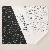 Personalisierte Schwarzweiß-Musik Sherpadecke (Vorderseite (Horizontal))